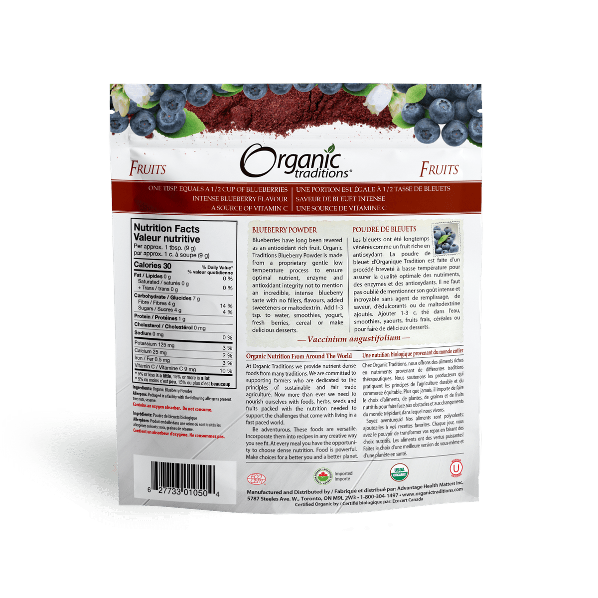 Organic Blueberry Powder  Organic traditions