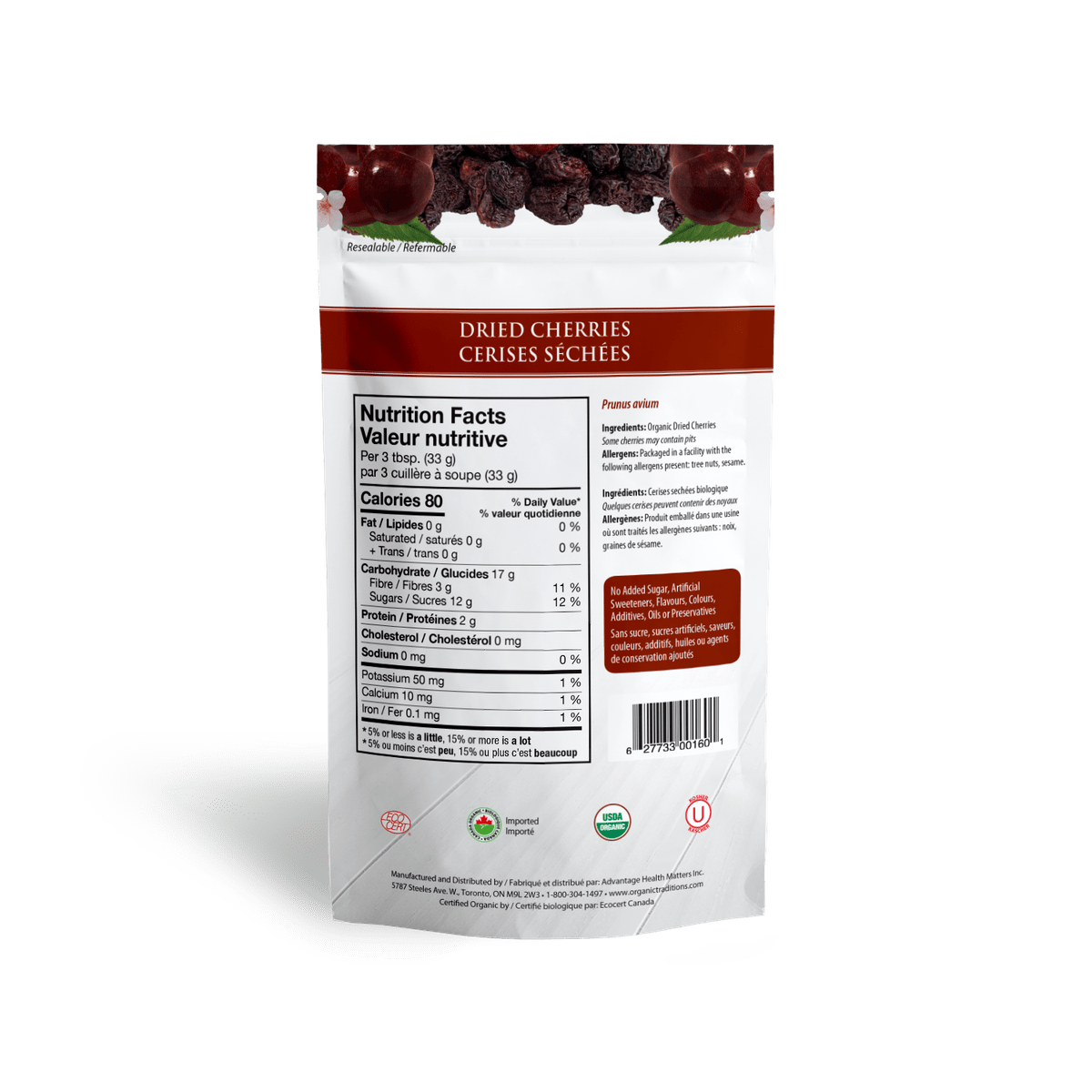 Organic Dried Cherries  Organic traditions