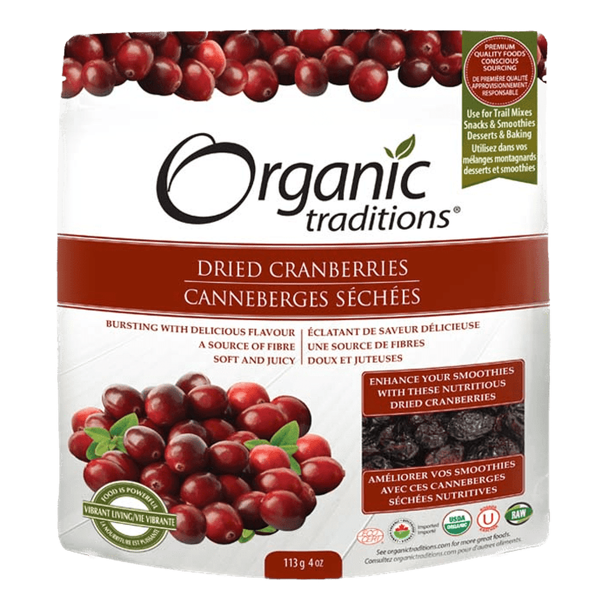 Organic Dried Cranberries  Organic traditions