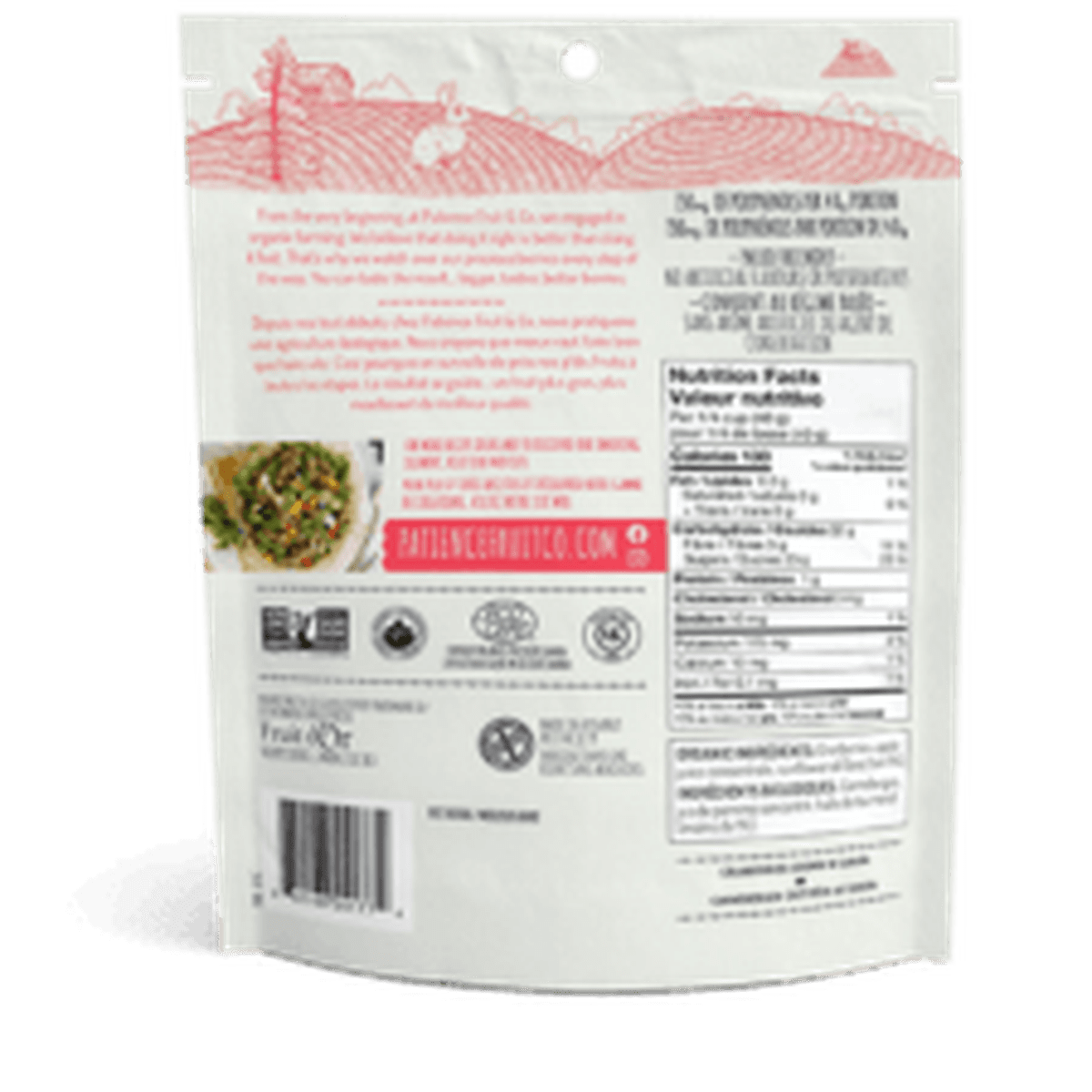 Organic Dried Cranberries Sweetened with Apple Juice  Patience Fruit & Co.