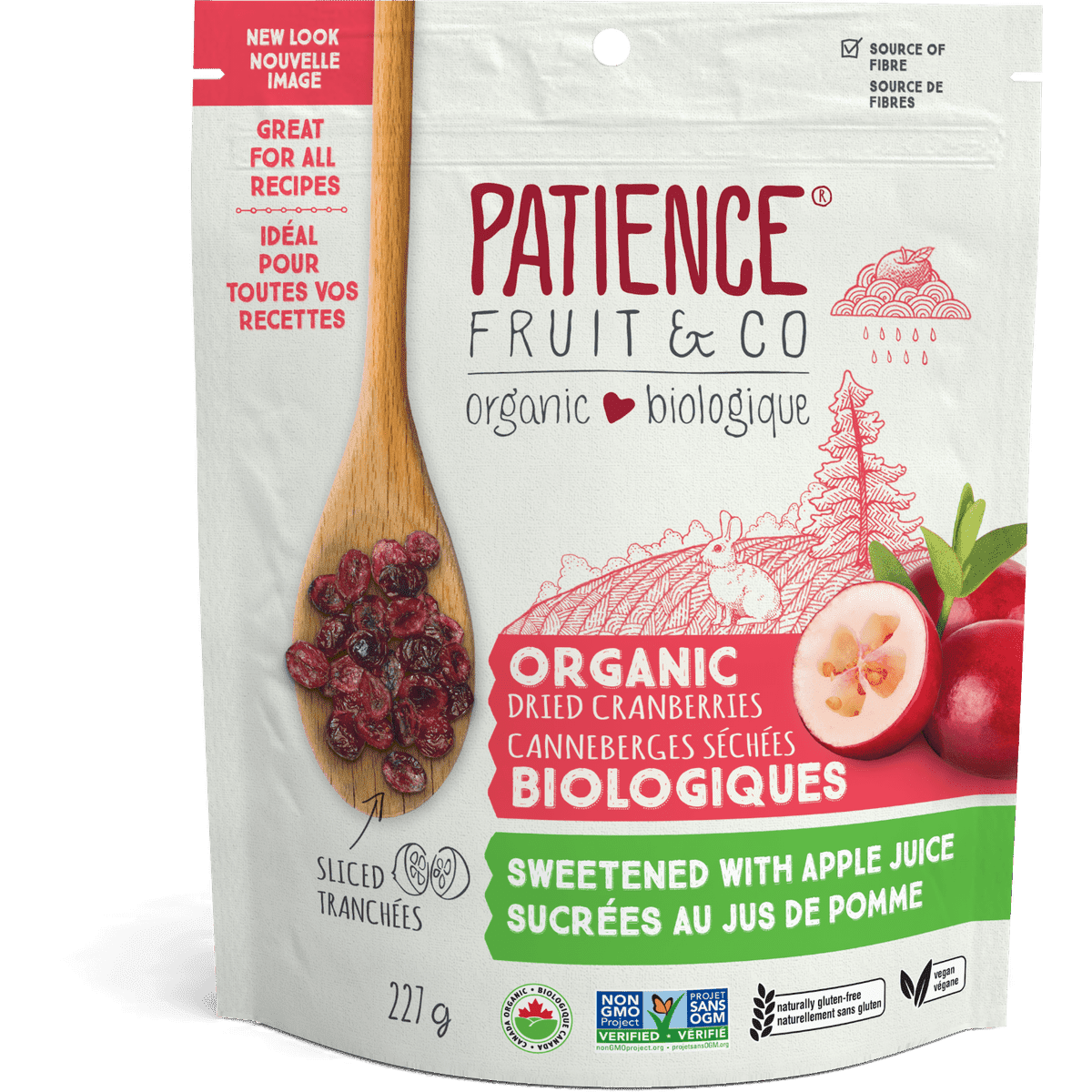 Organic Dried Cranberries Sweetened with Apple Juice  Patience Fruit & Co.