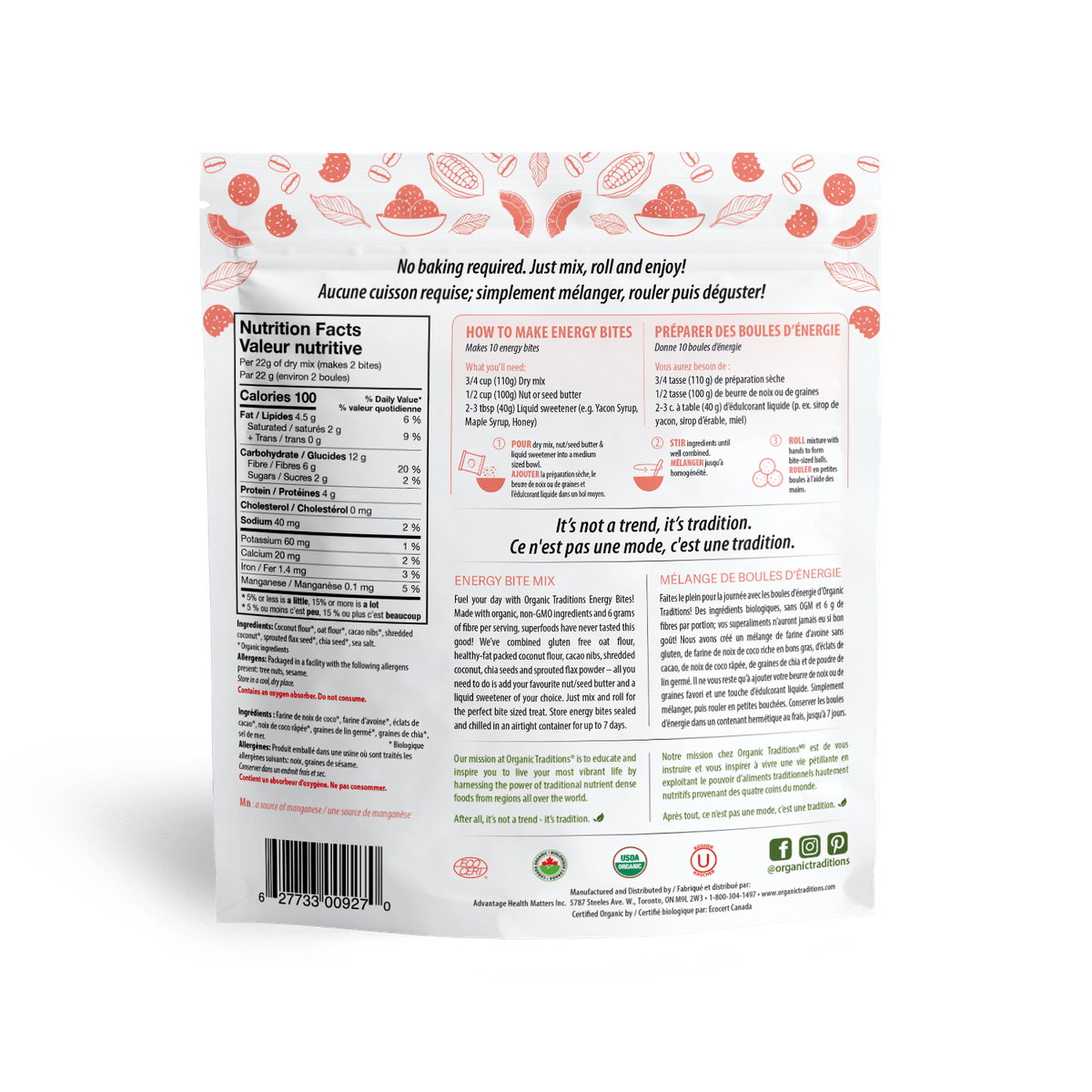 Organic Energy Bite Mix Organic traditions