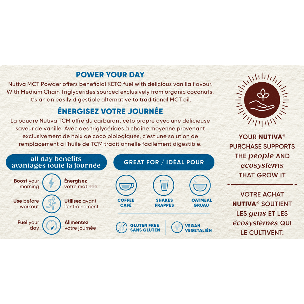 Organic MCT Powder - Vanilla  Nutiva