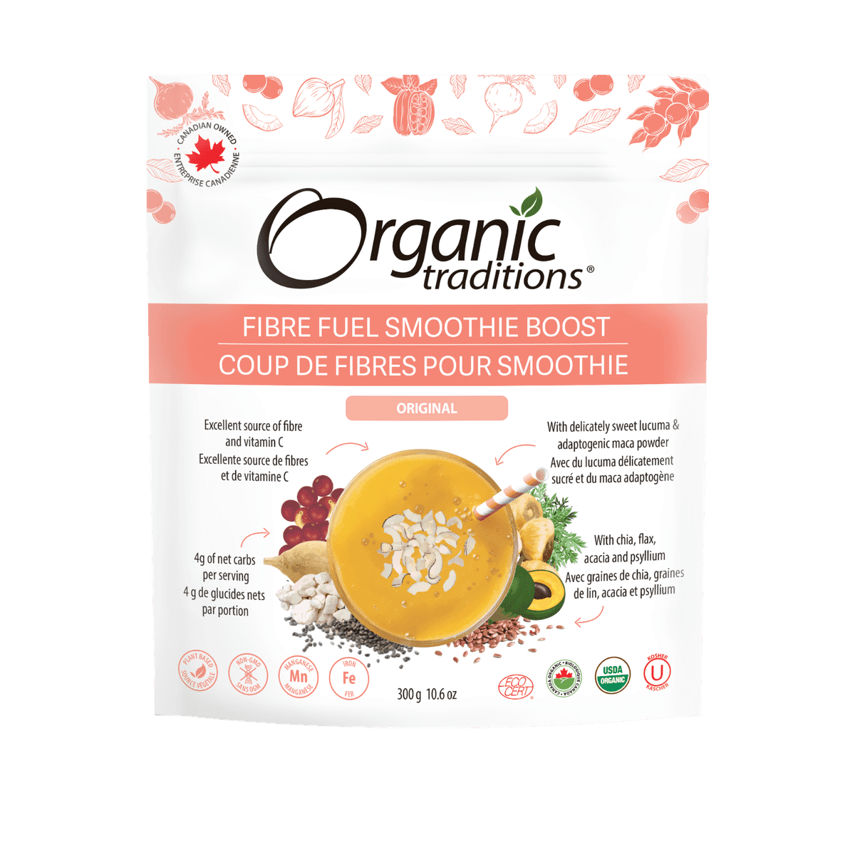 Organic Original Fibre Fuel Smoothie Boost  Organic traditions