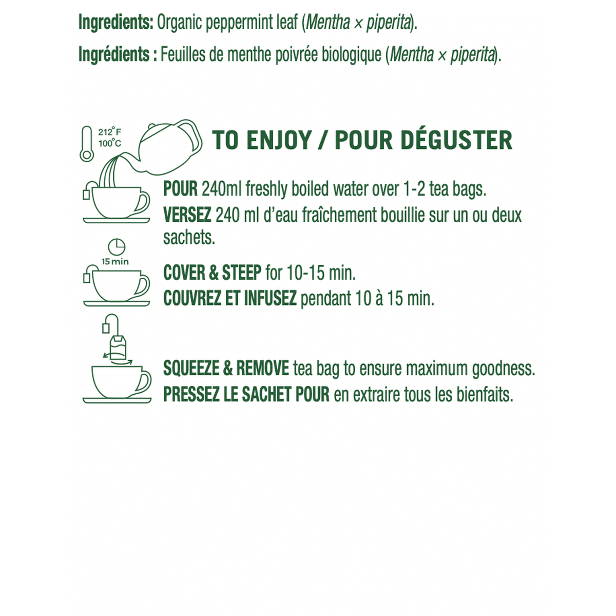 Organic Peppermint Tea  Traditional Medicinals