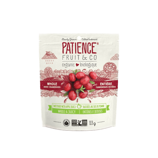Organic Whole Dried Cranberries Sweetened with Apple Juice  Patience Fruit & Co.