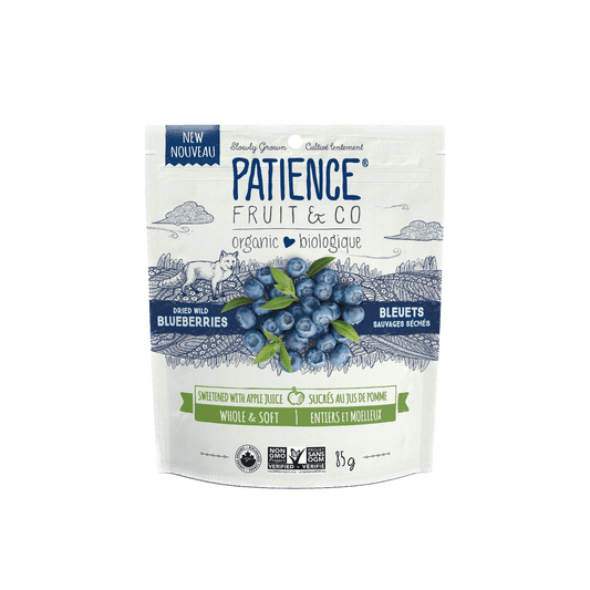 Organic Whole Wild Dried Blueberries Sweetened with Apple Juice  Patience Fruit & Co.