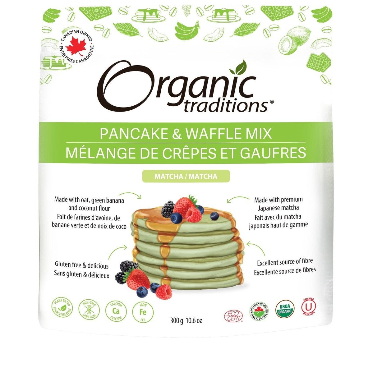 Pancake And Waffle Mix- Matcha Organic traditions