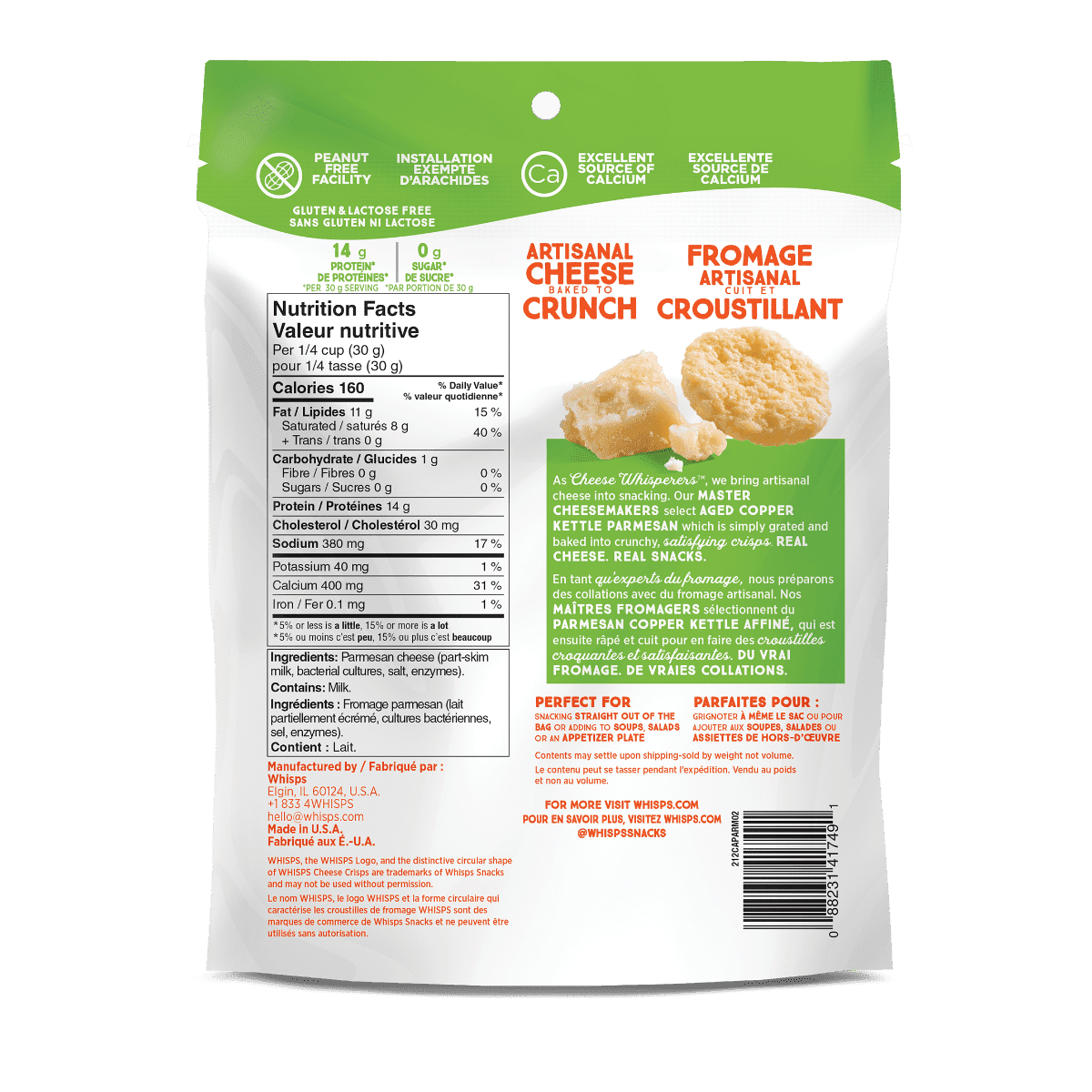 Parmesan Cheese Crisps  WHISPS