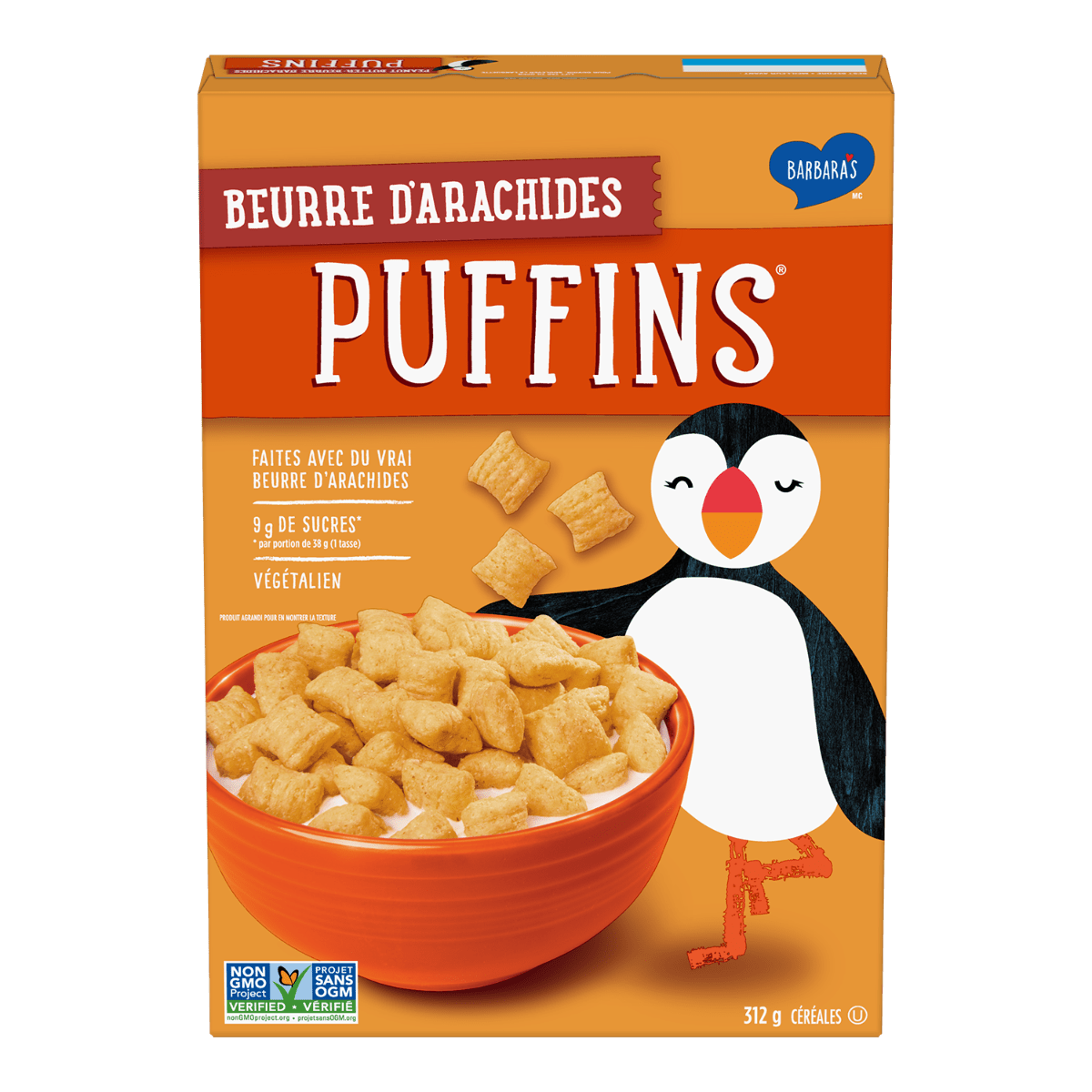 Peanut Butter Puffins Cereal Barbara's