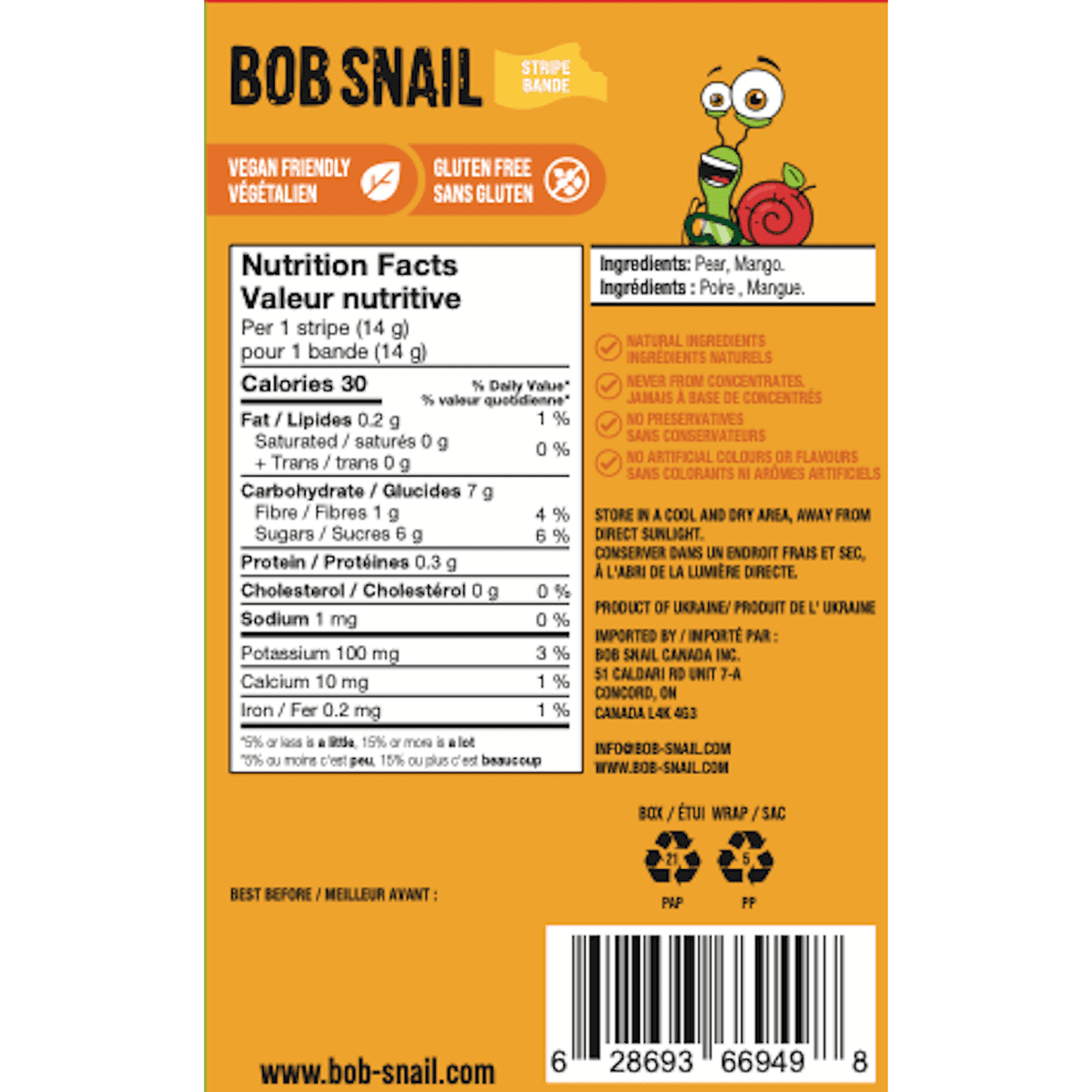 Pear-Mango Stripes  Bob Snail