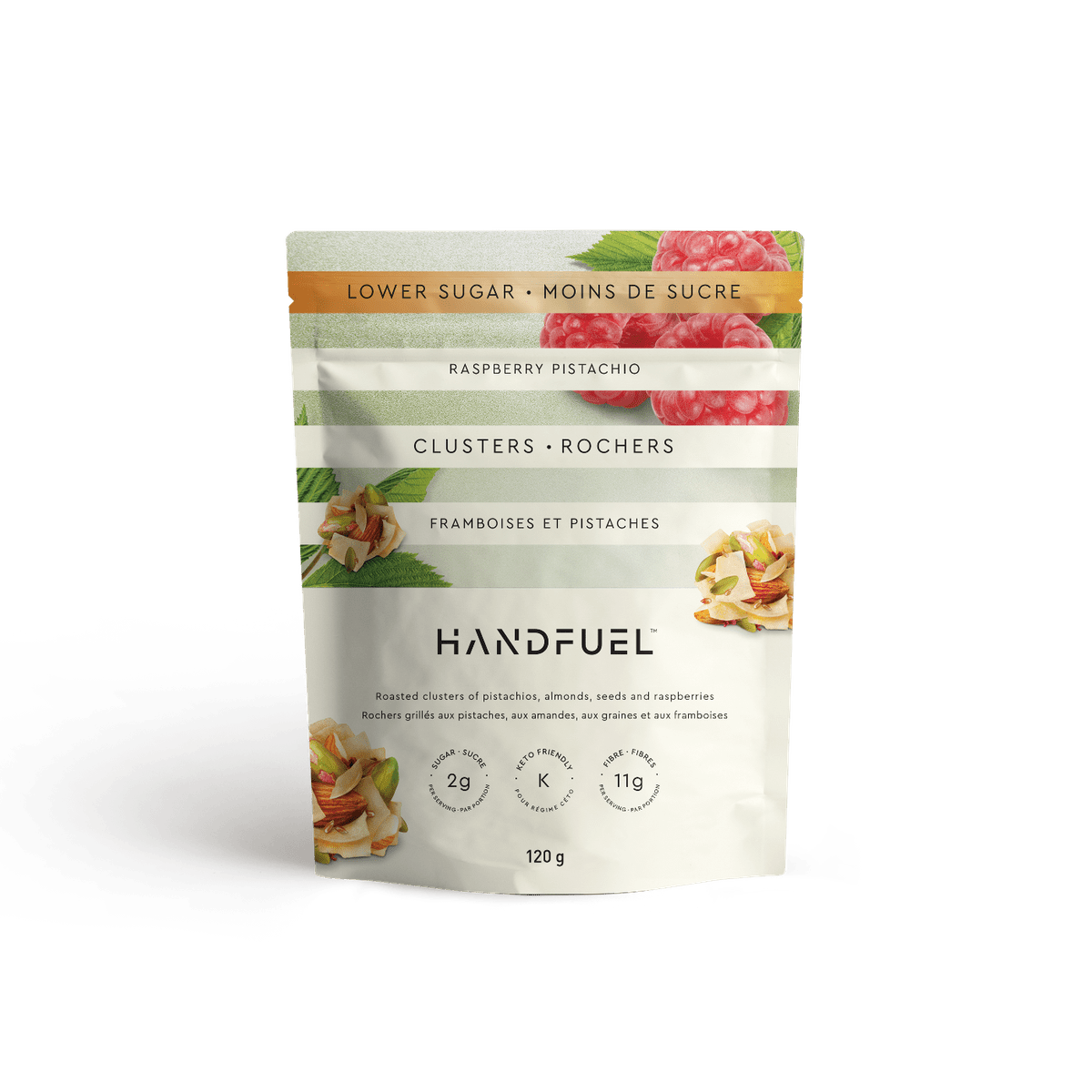 Raspberry Pistachio Clusters  Handfuel