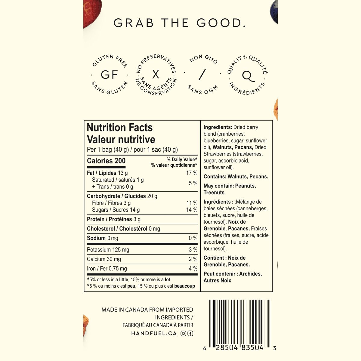 Raw Nuts & Wild Berries  Handfuel