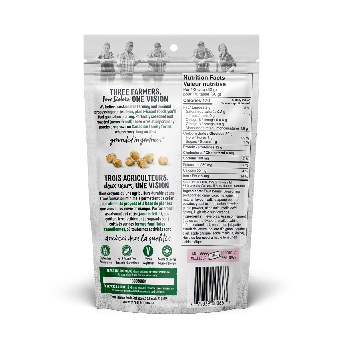 Roasted Fava Beans - Jalapeno Lime  Three Farmers