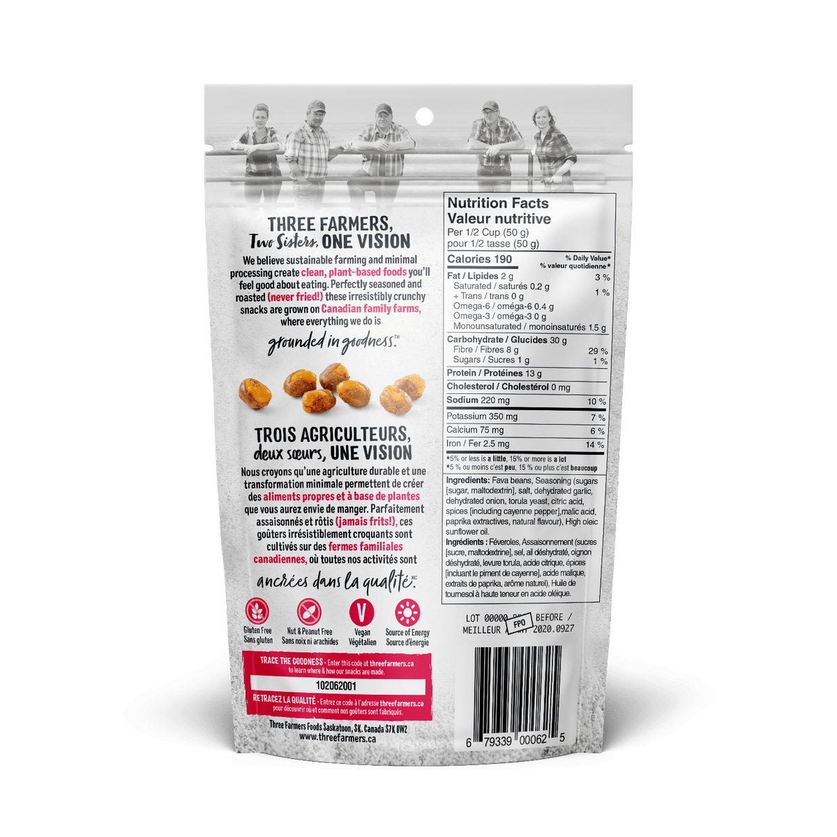 Roasted Fava Beans - Sweet Chili  Three Farmers