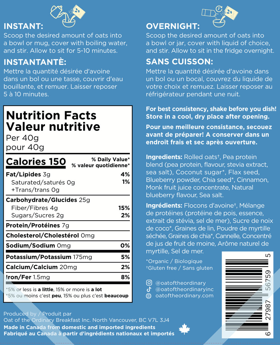 Blueberry Cinnamon Oatmeal  Oat of the Ordinary