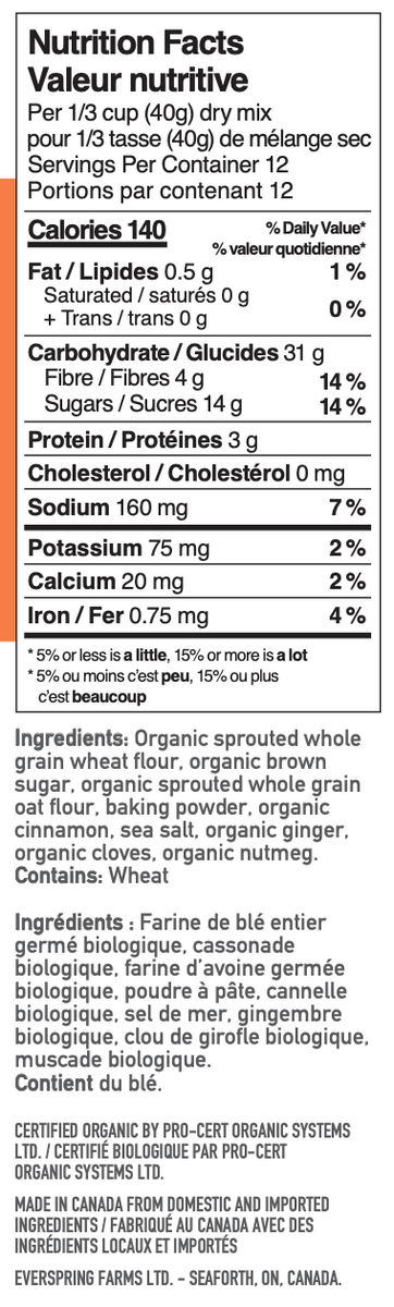 Sprouted Wheat Pumpkin Muffin Mix  Second Spring Sprouted Foods