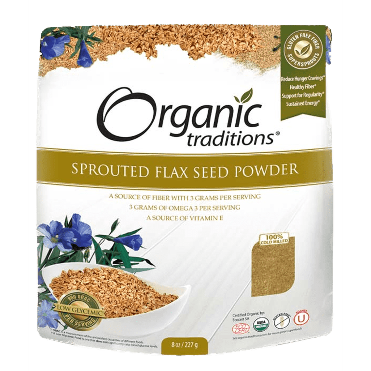 Sprouted Flax  Organic traditions 227g