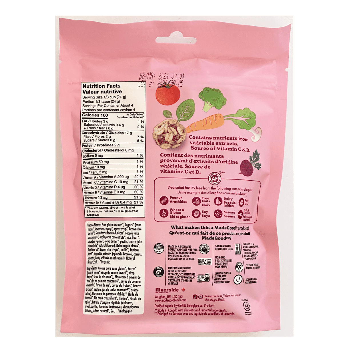 Strawberry Granola Pouch Made Good
