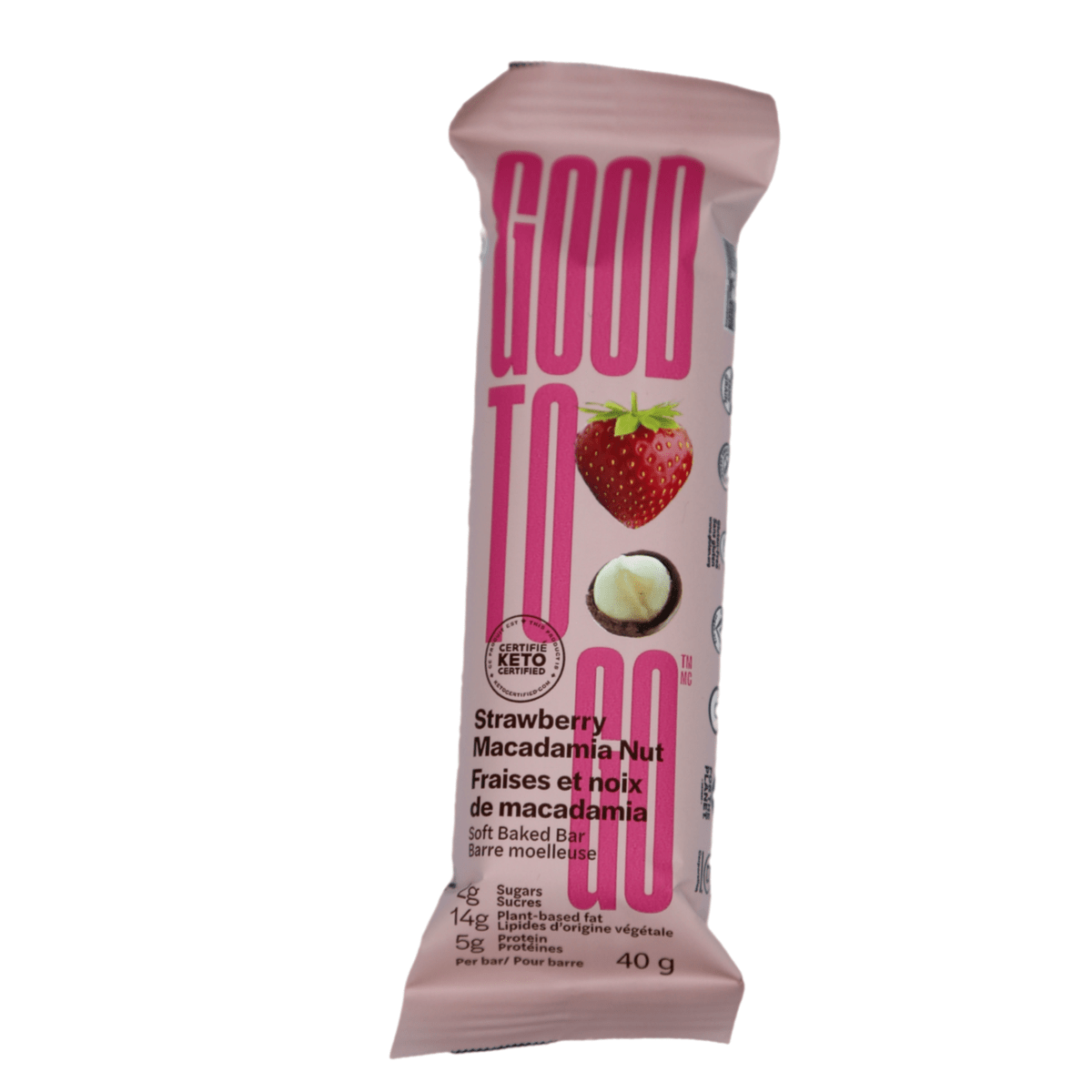 Strawberry Macadamia Snack Bar  Good To Go 40g