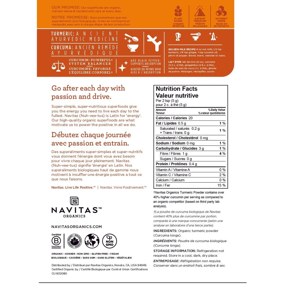 Turmeric Powder  Navitas Organics