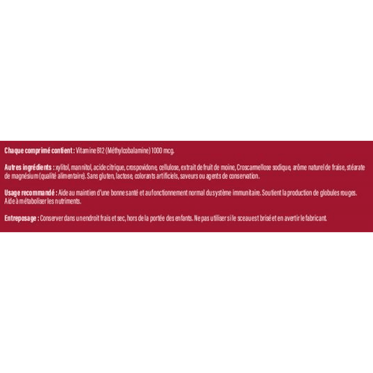 Vitamin B12 - 1000mcg  NUTRAMELTZ