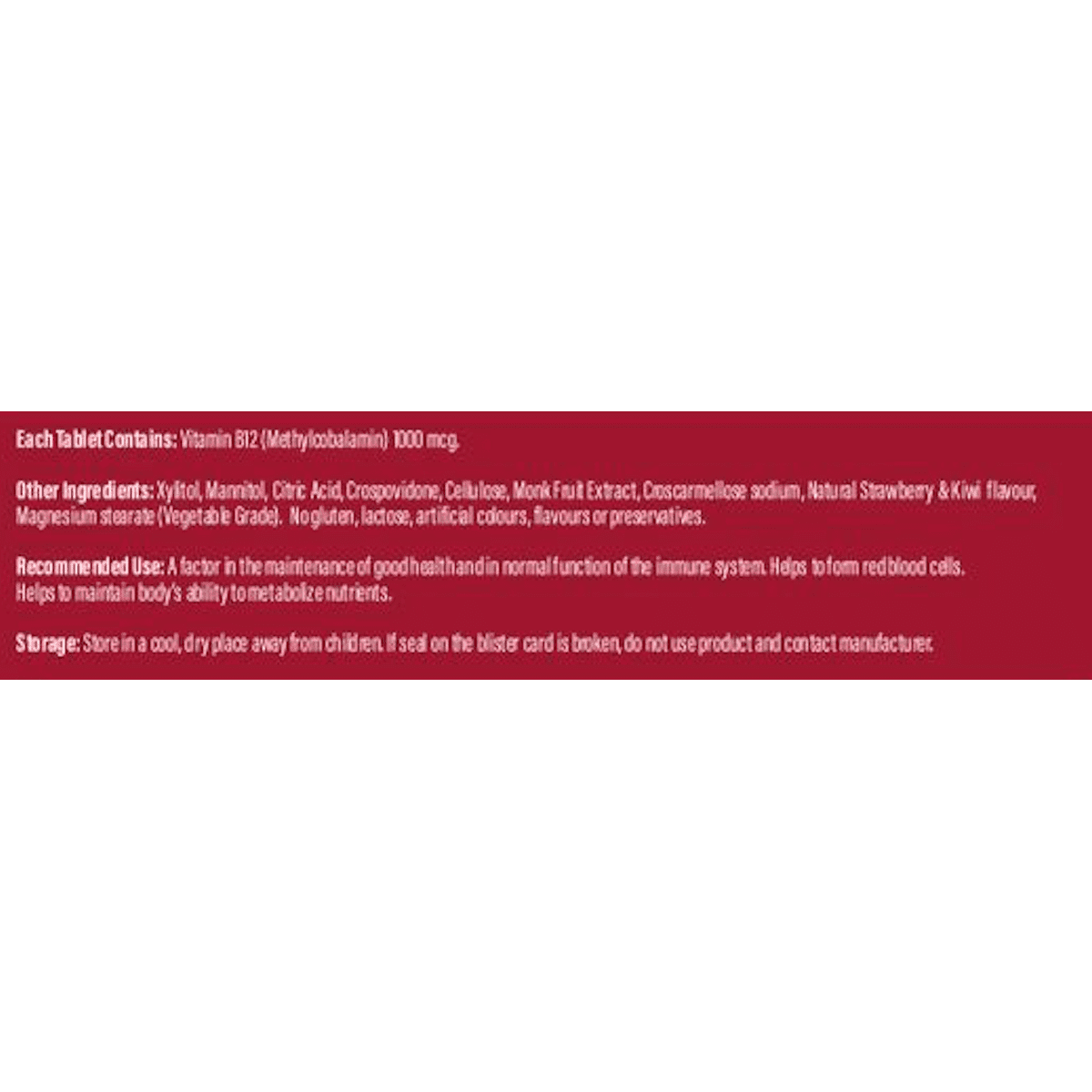 Vitamin B12 - 1000mcg NUTRAMELTZ