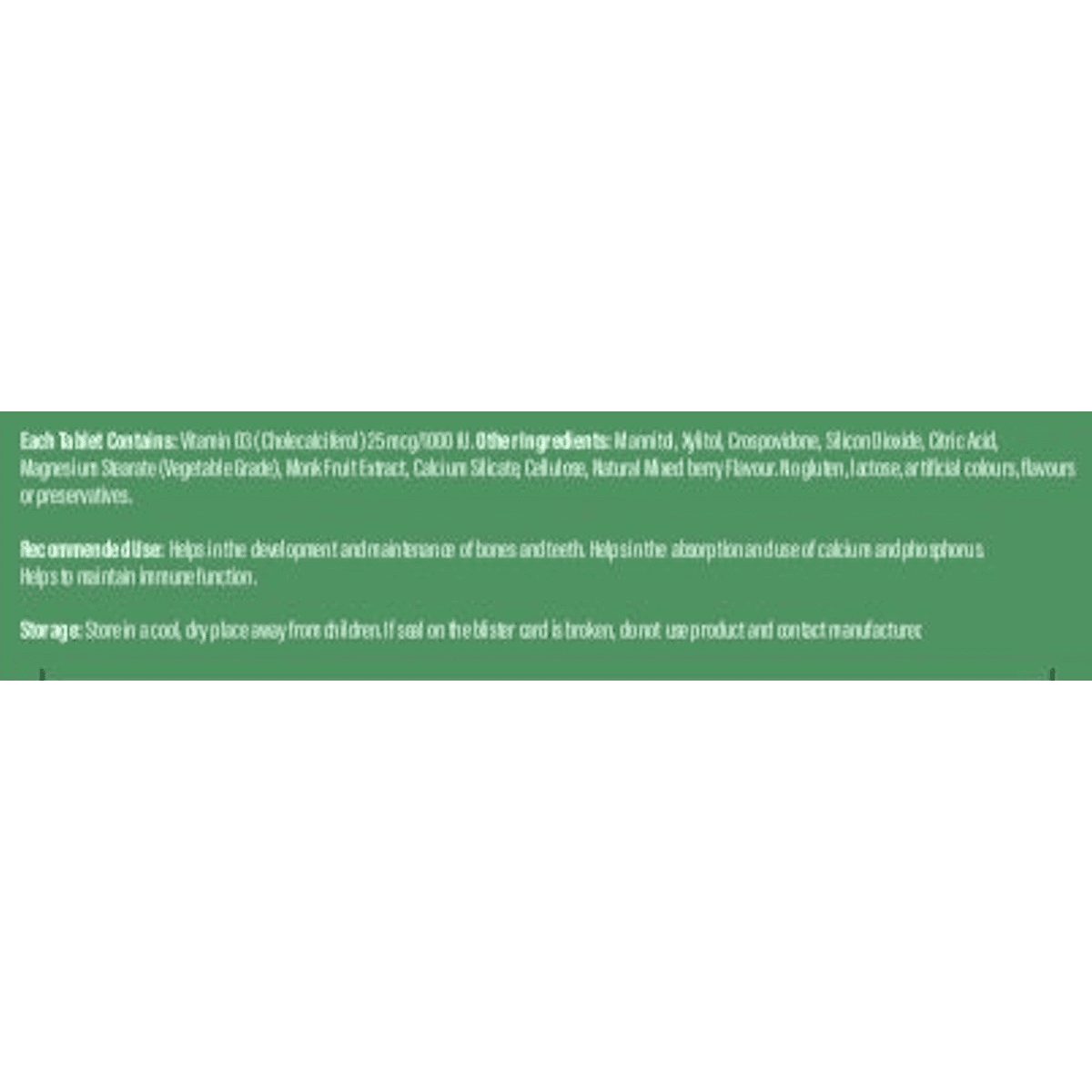 Vitamin D3 - 1000 IU  NUTRAMELTZ