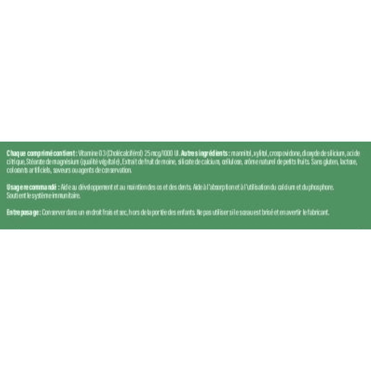 Vitamin D3 - 1000 IU  NUTRAMELTZ