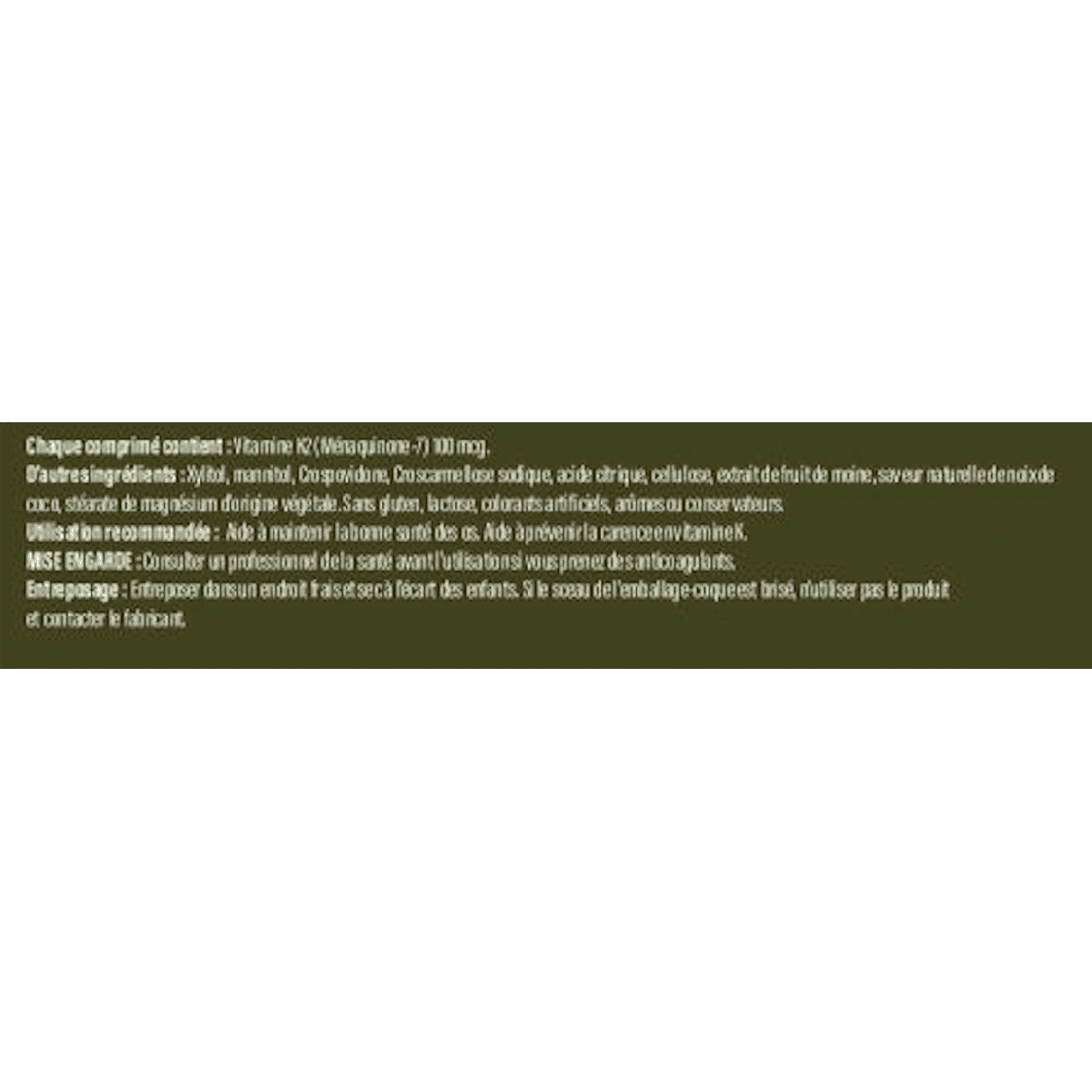 Vitamin K2 - 100mcg  NUTRAMELTZ