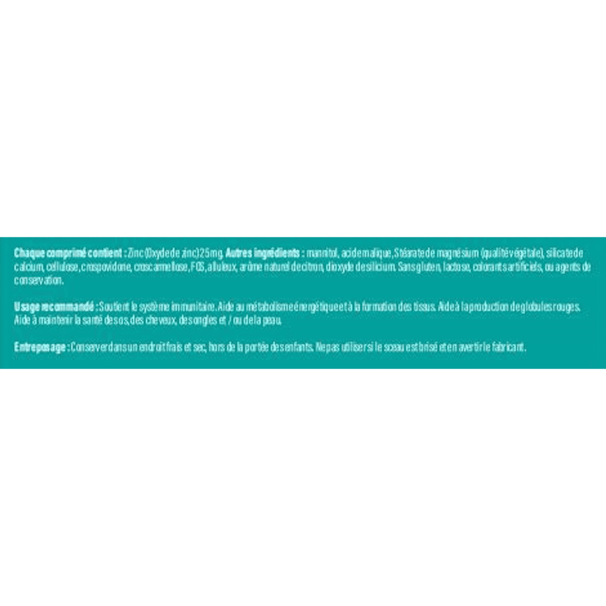 Zinc - 25mg  NUTRAMELTZ