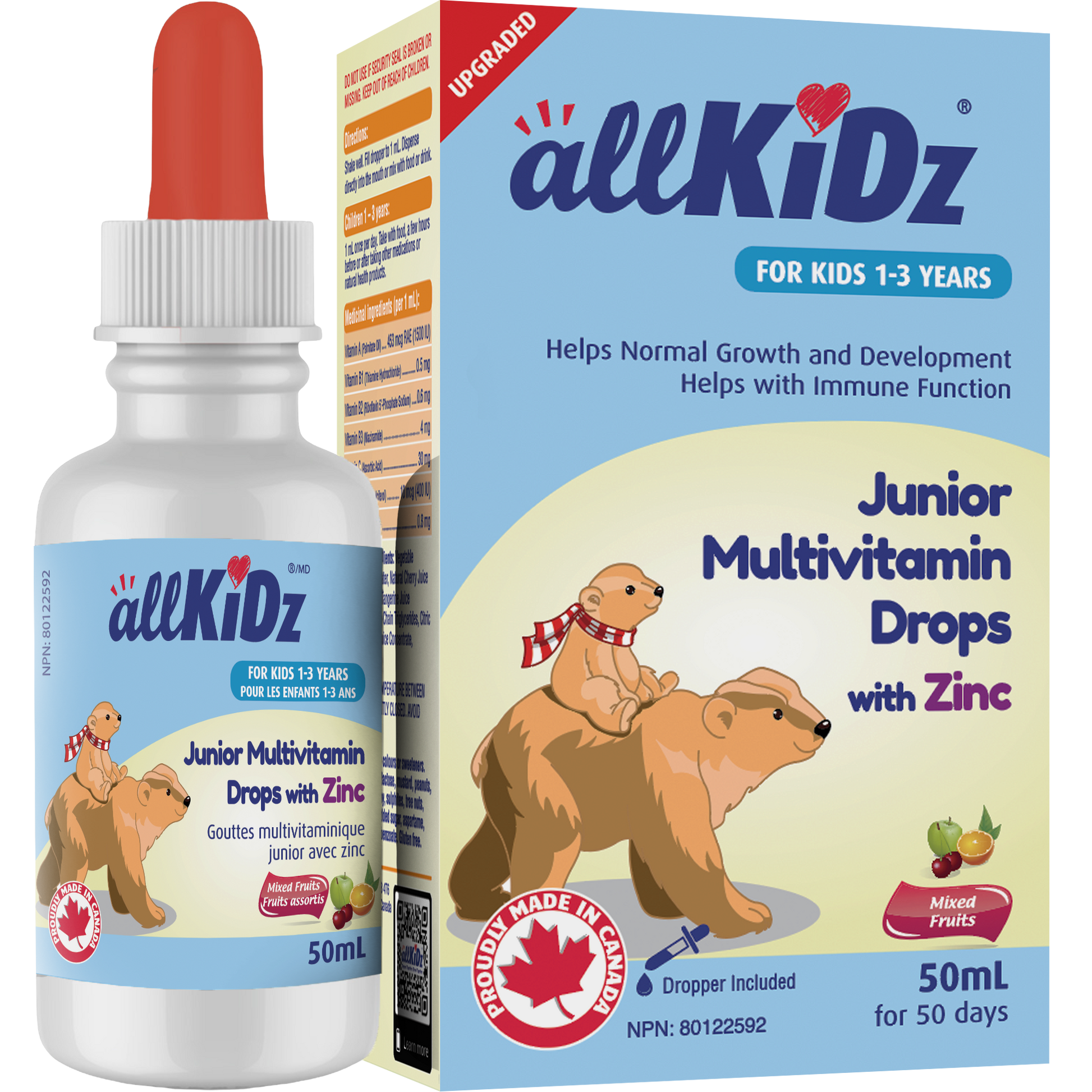 Junior Multivitamin Drops with Zinc  allKiDz Naturals Inc.