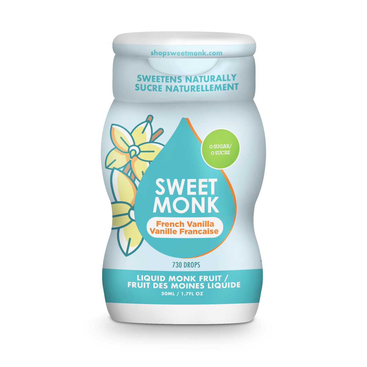 French Vanilla Liquid Monk Fruit  SweetMonk 50 mL