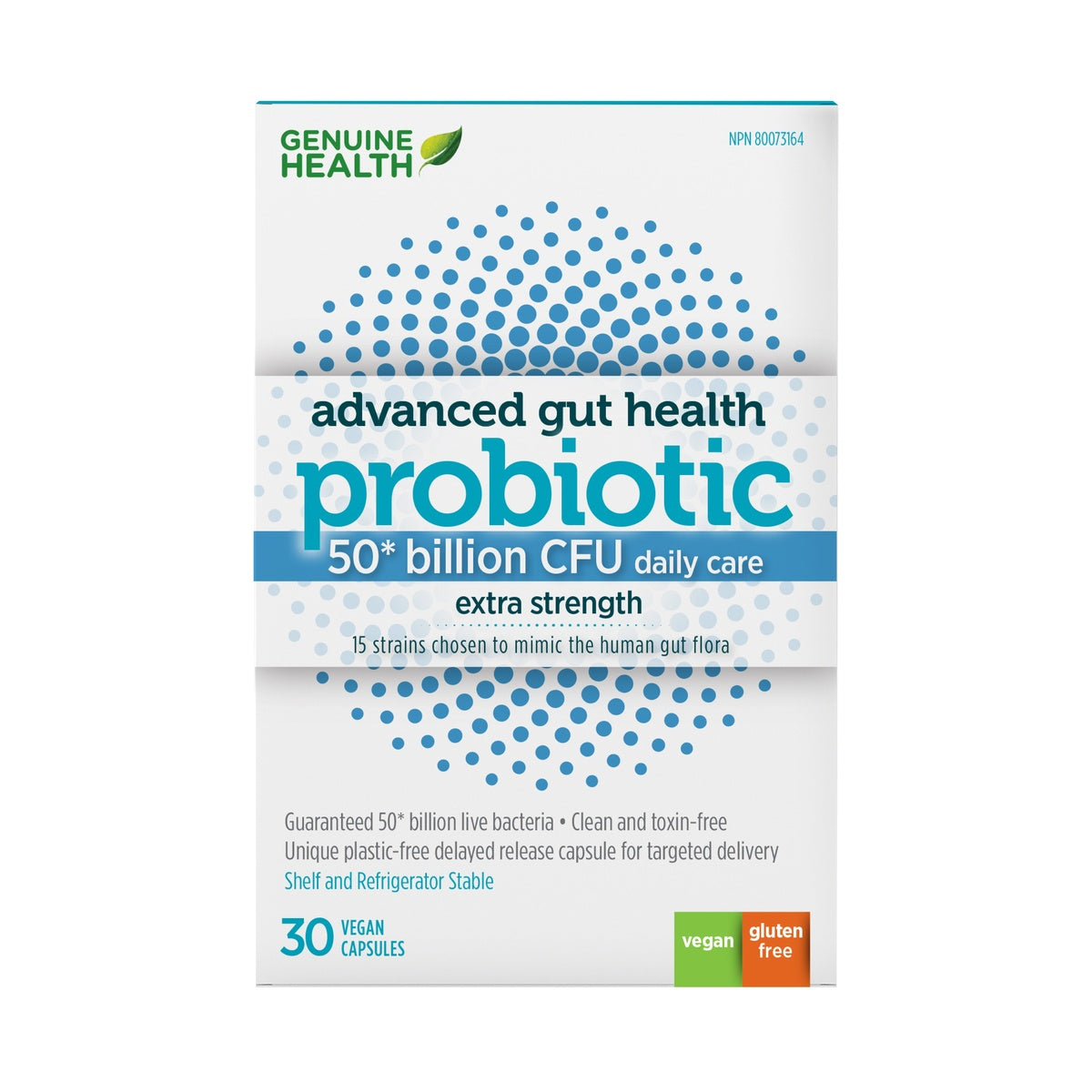Advanced Gut Health Probiotics, 50 Billion CFU  Genuine Health