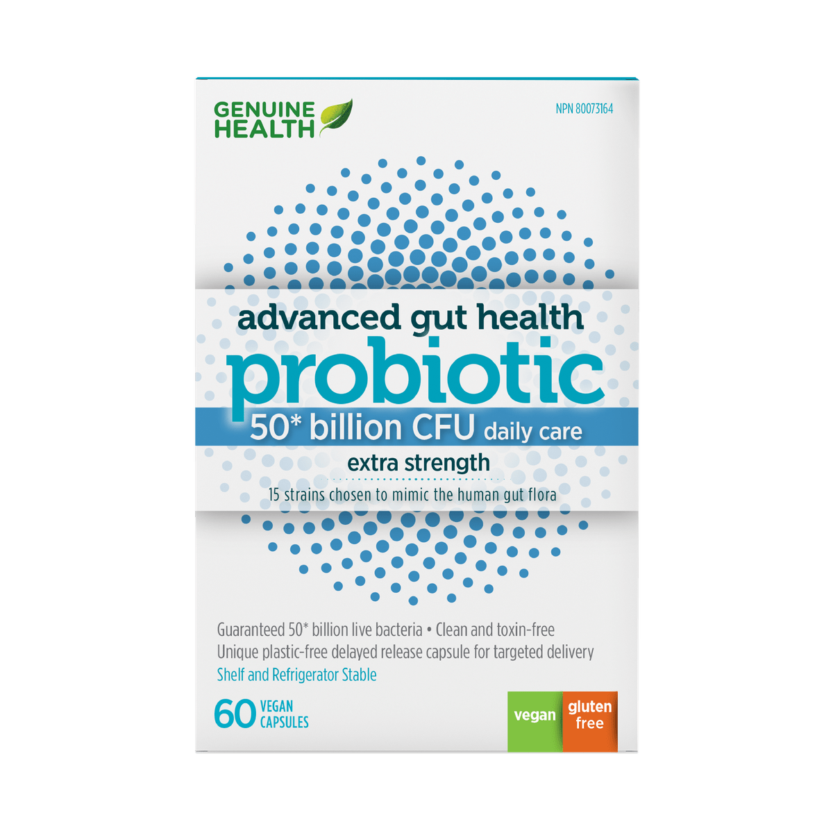 Advanced Gut Health Probiotics, 50 Billion CFU  Genuine Health