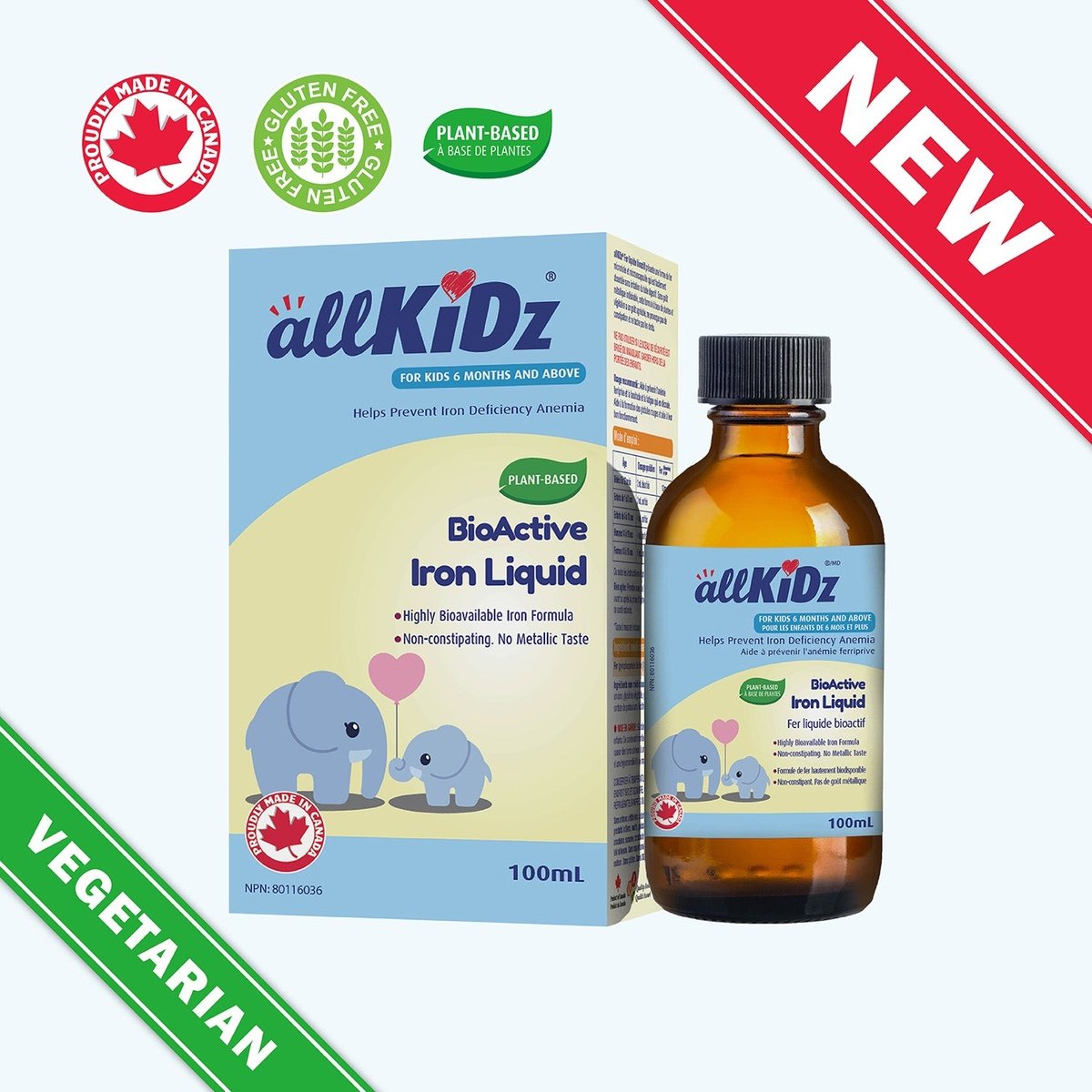 BioActive Iron Liquid  allKiDz Naturals Inc.