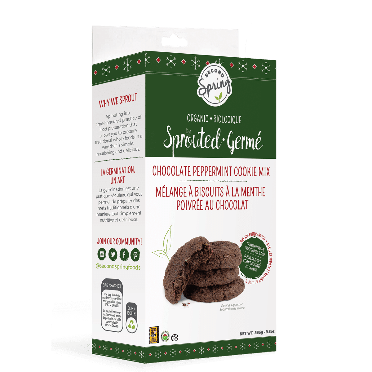 Chocolate Peppermint Cookie Mix Second Spring Sprouted Foods