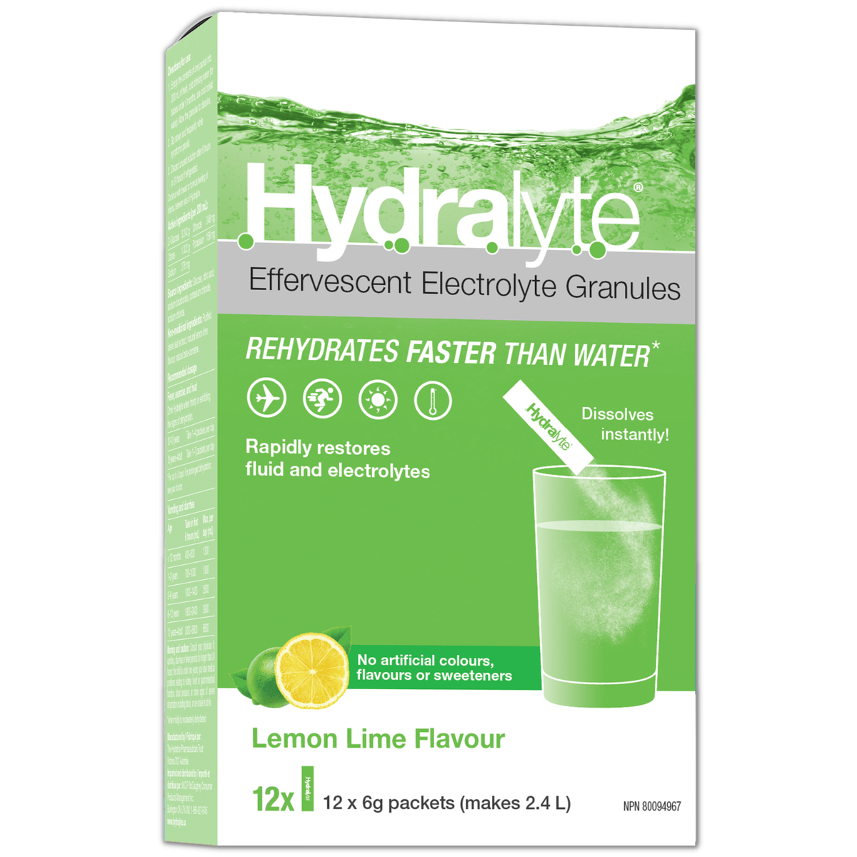 Electrolyte Granules- Lemon Lime  Hydralyte