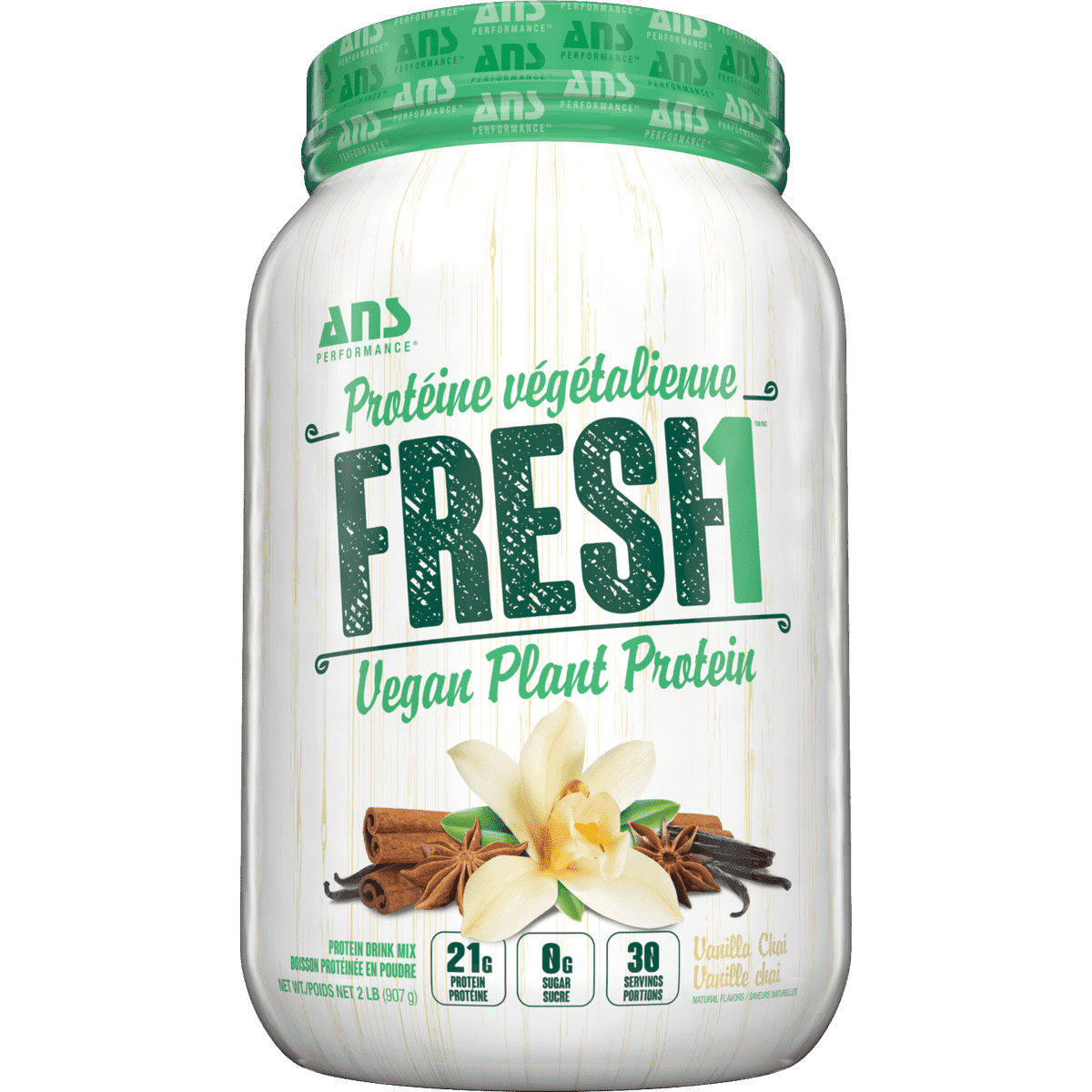 FRESH1 Vegan Protein Vanilla Chai  ANS Performance 907g