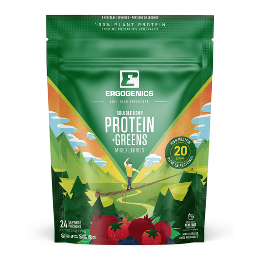 Hemp Protein+Greens - Mixed Berries  Ergogenics Nutrition
