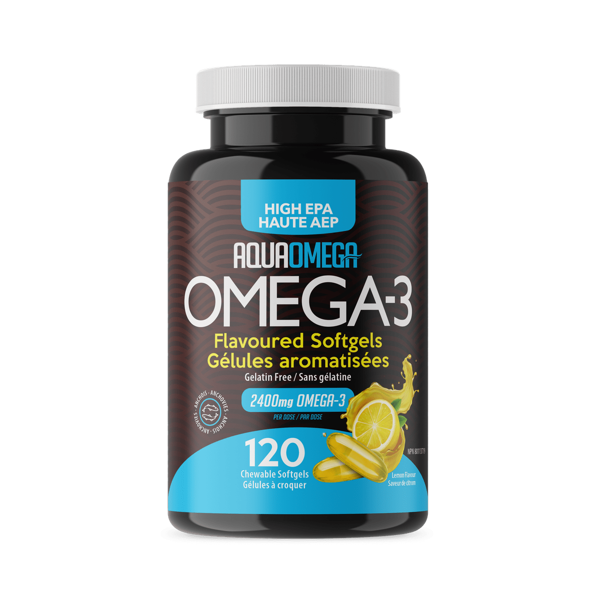High EPA Omega 3 Chewables, Lemon AQUAOMEGA