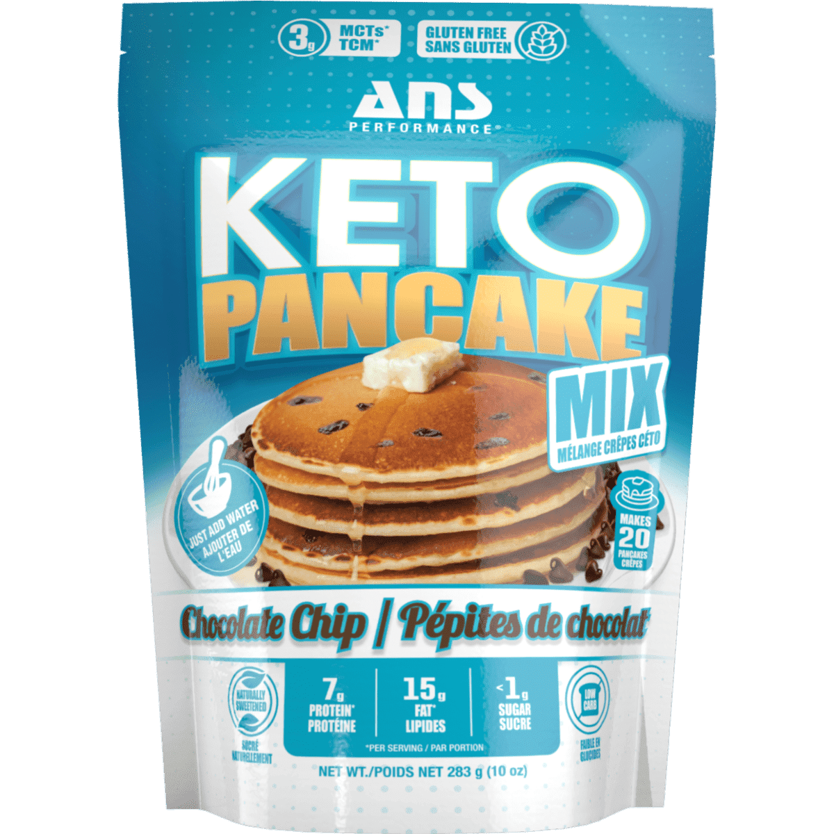 KETO Pancake Mix Chocolate Chip  ANS Performance 283g