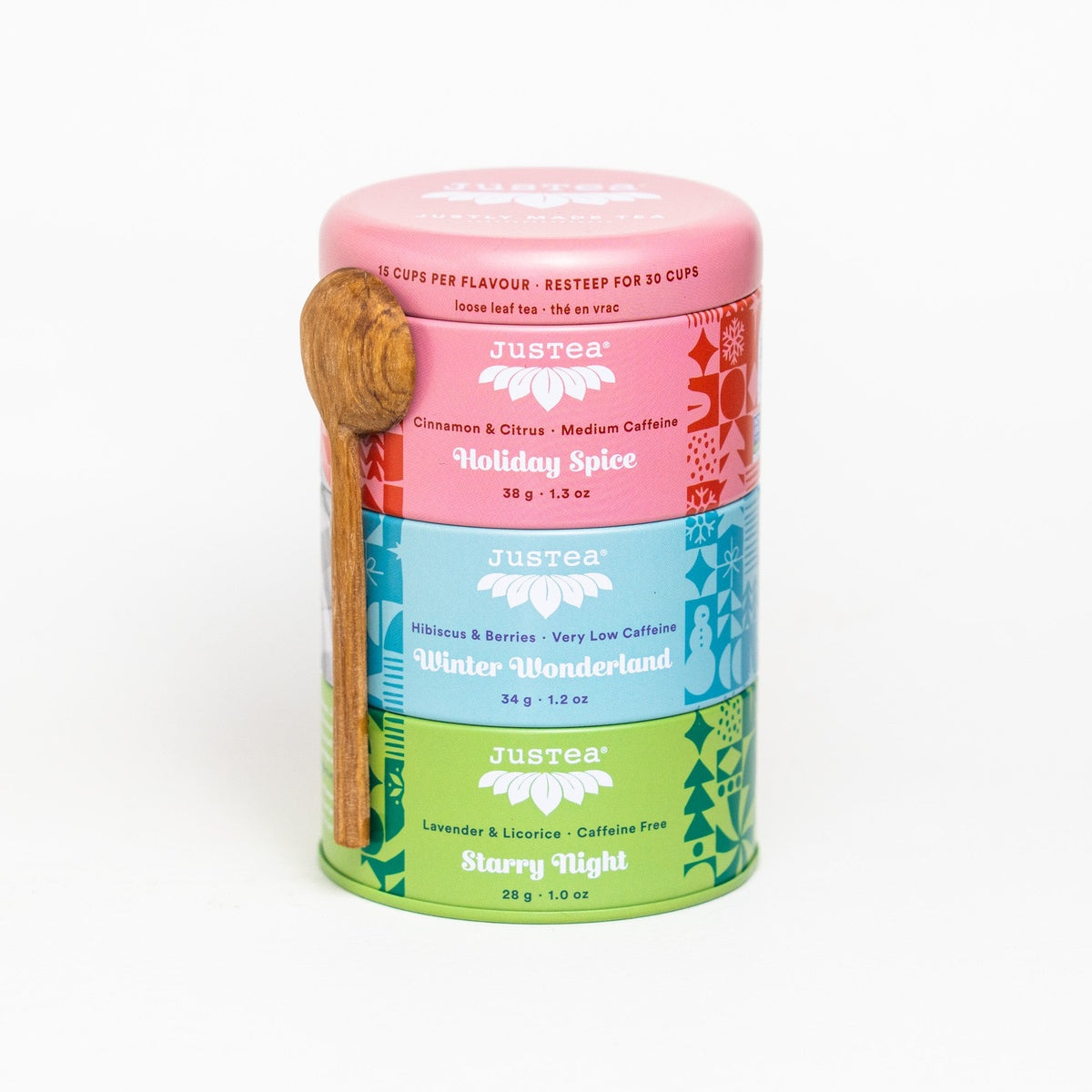 Loose Leaf Holiday Tea Trio Tin JusTea