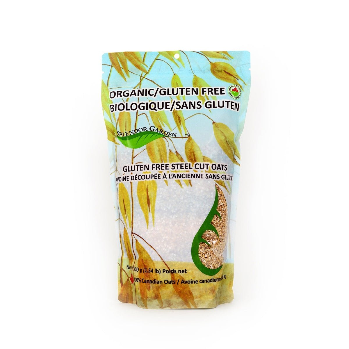 Organic Gluten-Free Steel Cut Oats Splendor Garden