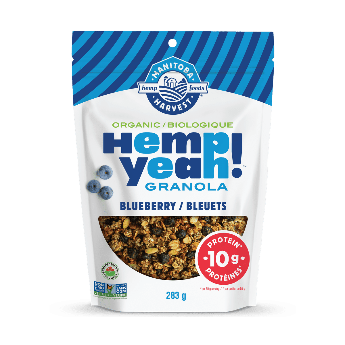 Organic Hemp Granola Blueberry  Manitoba Harvest