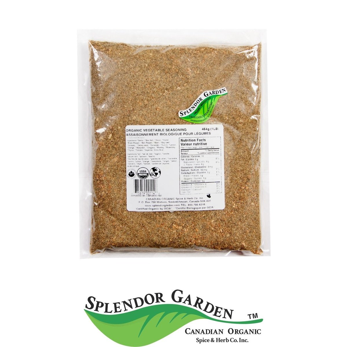 Organic Vegetable Seasoning  Splendor Garden