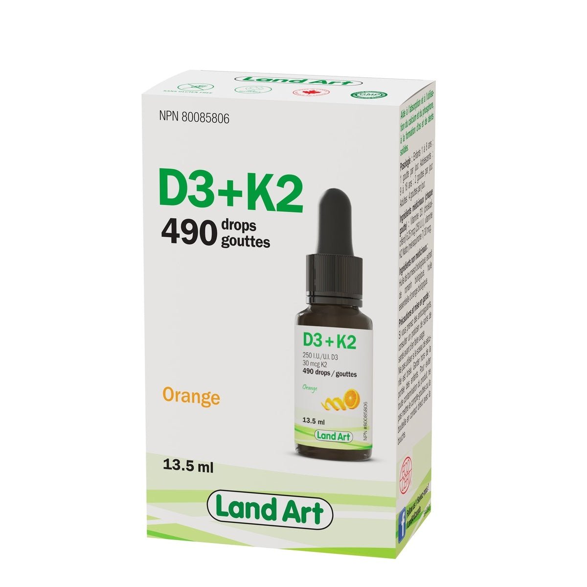 Organic Vitamin D3 + K2 Land Art