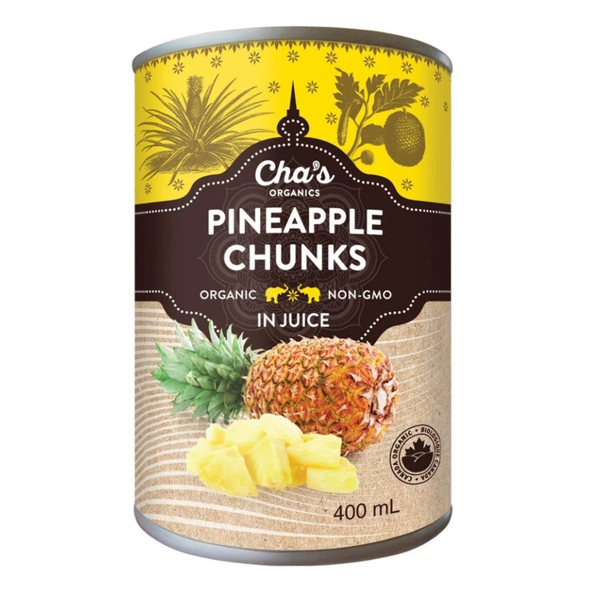 Pineapple Chunks In Juice  Cha's Organics
