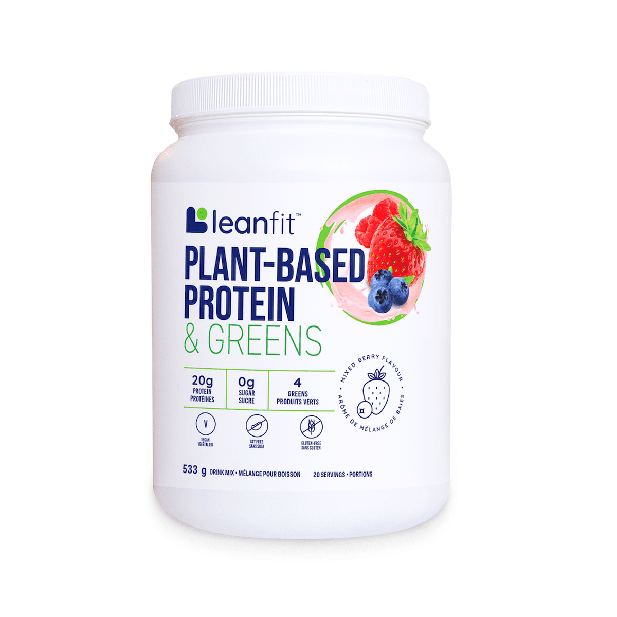 Plant-Based Protein & Greens - Berry  LeanFit