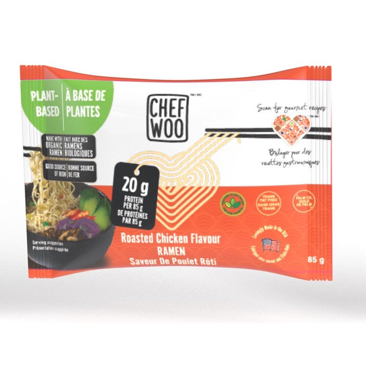 Roasted Chicken Flavour Ramen  CHEF WOO 85g